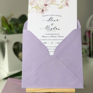 InvitaÈ›ie de nuntÄƒ ORHIDEE ROZ - imagine 4