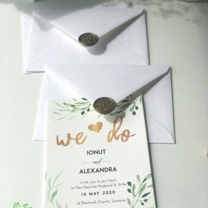 InvitaÈ›ie de nuntÄƒ LAUREL LEAVES - imagine 3