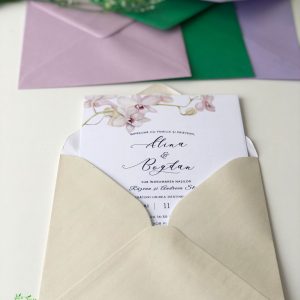InvitaÈ›ie de nuntÄƒ ORHIDEE ROZ - imagine 3