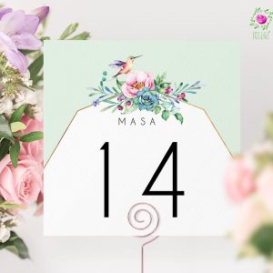 InvitaÈ›ie de nuntÄƒ GEOMETRIC FLOWERS - imagine 2