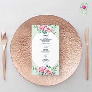 InvitaÈ›ie de nuntÄƒ GEOMETRIC FLOWERS - imagine 3