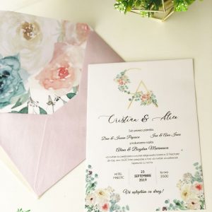 InvitaÈ›ie de nuntÄƒ FLORAL CROWN - imagine 2