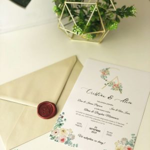InvitaÈ›ie de nuntÄƒ FLORAL CROWN - imagine 3