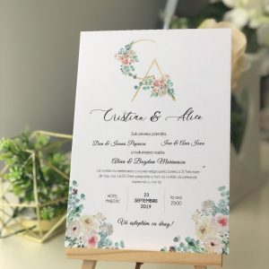 InvitaÈ›ie de nuntÄƒ FLORAL CROWN - imagine 4